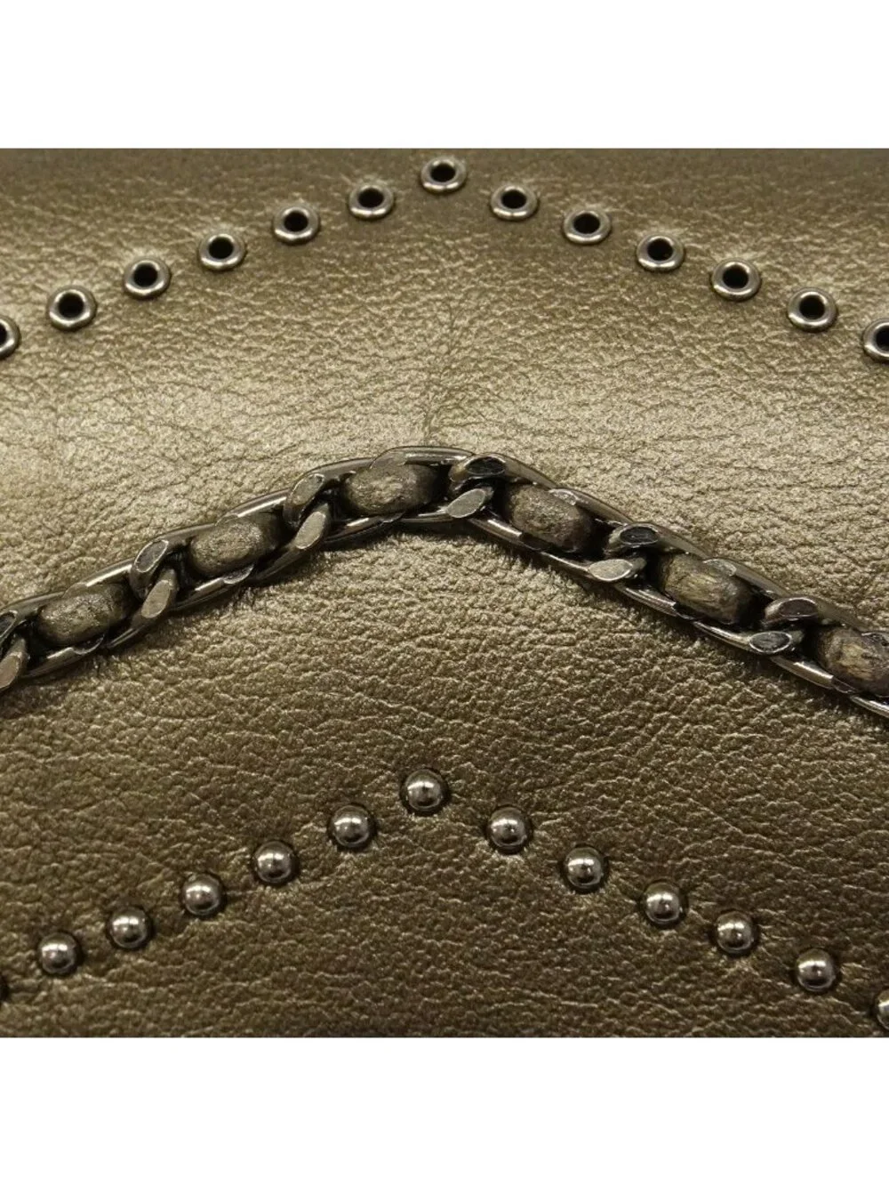 Chanel Shoulder Bag Boy Leather Gray Silver